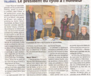 Tillières : le président à l&rsquo;honneur !