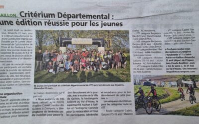 Belle réussite pour le Critérium Départemental à Gaillon !